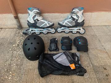 Coppia pattini-roller uomo-donna