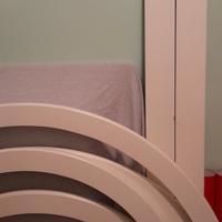 letto il legno laccatura bianca