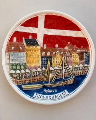 Piatto decorativo in ceramica Copenhagen