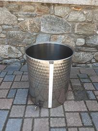 2 botti inox  100 lt 