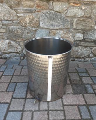 2 botti inox  100 lt 
