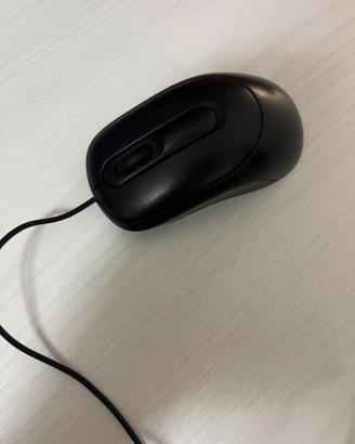 Mouse USB nero con filo per PC e portatile