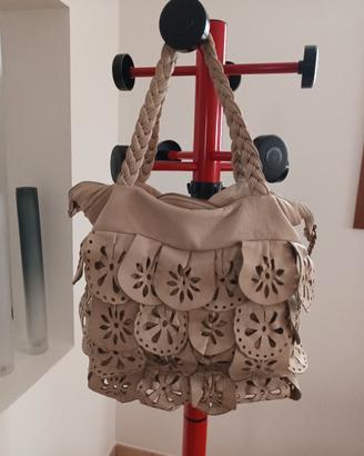Borsa "Caterina Lucchi " in pelle avorio