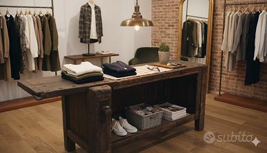 Tavolo Bancone Antico da Falegname 56x205