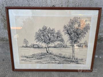 Disegno originale china casoni laguna di Grado