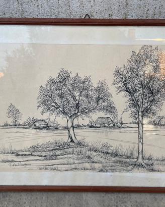 Disegno originale china casoni laguna di Grado