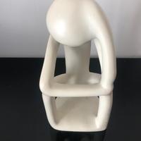 Pensatore in pietra saponaria naturale