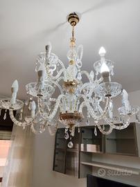 Prestigioso Lampadario di cristallo al piombo12 Lu