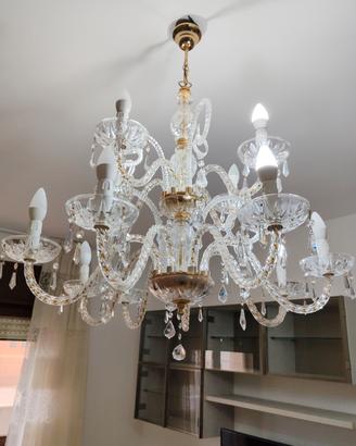 Prestigioso Lampadario di cristallo al piombo12 Lu