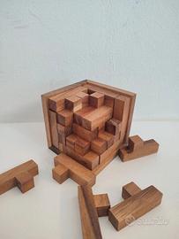 Rompicapo cubo in legno – Puzzle 3D intelligente e