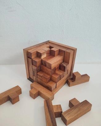Rompicapo cubo in legno – Puzzle 3D intelligente e
