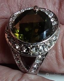 Anello Vintage Cocktail "Verde Oliva"