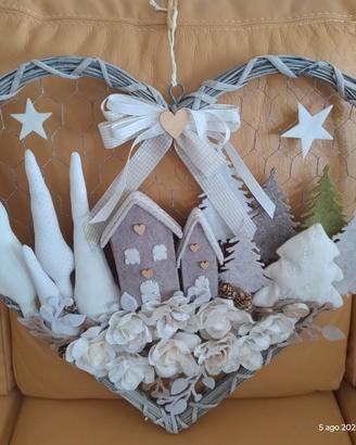 quadro a forma di cuore country 
