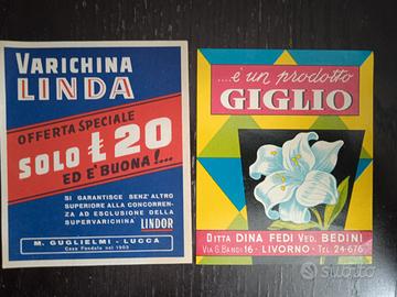 Antiche etichette prodotti Italiani anni 40-50