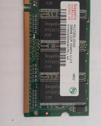 RAM Hynix 256MB DDR 333MHz PC2700 Notebook