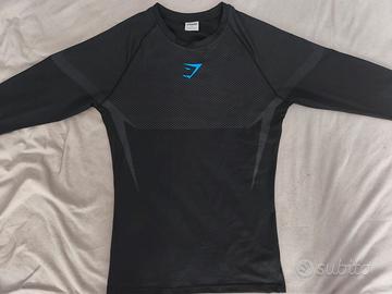 gymshark onyx long sleeve uomo compression size S