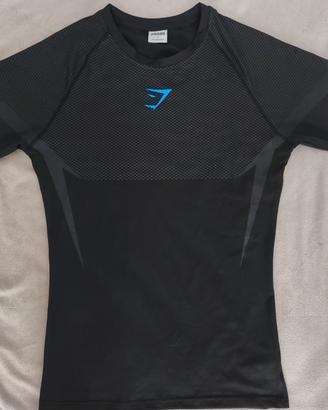 gymshark onyx long sleeve uomo compression size S