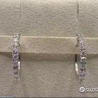 ORECCHINI CERCHIO ORO 18kt. CON DIAMANTI ct. 1,01