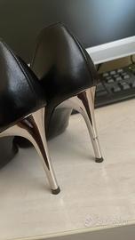 In pelle nere décolleté nuove no 37