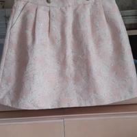 Gonna Naf Naf in tessuto damascato rosa tg.38/40