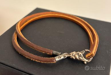 Bracciale cuoio con chiusura Trollbeads