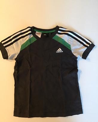 Maglietta Adidas bambino 9-10 anni sportiva nera