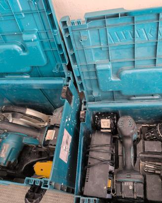 3 machine Makita originale 4 batterie 2 caricatore