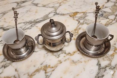 Set da caffè Vintage in Peltro 95% e Porce
