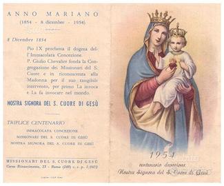 Santino con calendario 1954