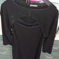 Vestito elegante nero con giacchino