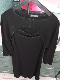 Vestito elegante nero con giacchino