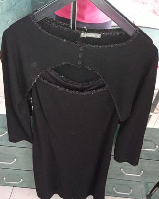 Vestito elegante nero con giacchino