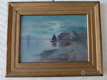 Quadro olio tavola no tela pastello acquerello 