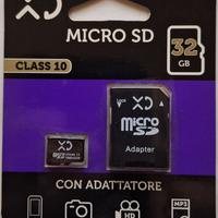 memoria micro SD 32Gb con adattatore - nuova