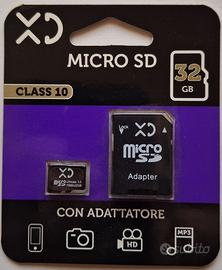 memoria micro SD 32Gb con adattatore - nuova