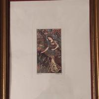 Litografia (Stampa) di una Vetrata Art Nouveau