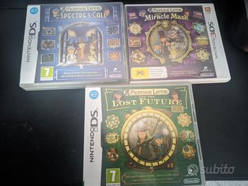 Professore Layton titoli per DS e 3DS, PAL ma ENG