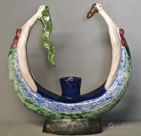 Scultura ceramica Vietrese – Sirene candeliere