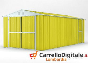 Box garage auto in Acciaio 327x611cm 19mq giallo