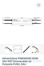 Alimentatore striscia led dimmerabile 100w