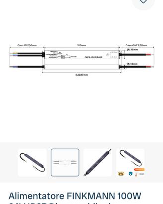 Alimentatore striscia led dimmerabile 100w