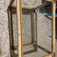 Tavolino in rattan vintage