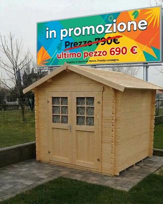 CASETTA DI LEGNO SORRENTO 240x240x222h - PROMO
