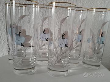 Set 6 bicchieri alti vintage firmati G. Cari