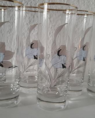 Set 6 bicchieri alti vintage firmati G. Cari