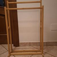 porta asciugamani in legno 