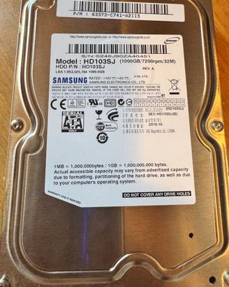 Hard Disk Samsung 1 TB 7200 RPM SATA 3,5"
