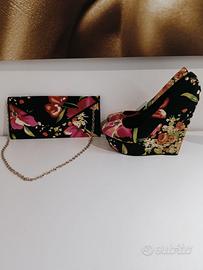 scarpe plateau Aldo  con borsetta abbinata