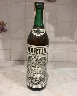 Bottiglia Vintage Vermouth Martini Dry Anni 70