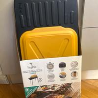 Barbeque barbecue elettrico nuovo gambe salvaspazi